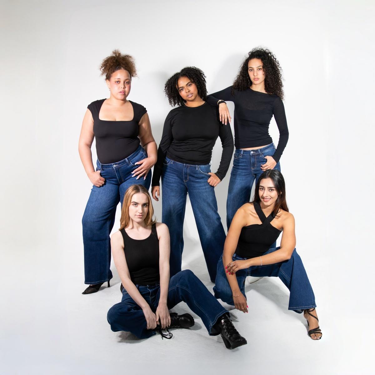 Magic ONESO Mid-low Rise Baggy Jeans Stretchy Wide Leg for Women Distressed Pants Womenswear Bottom 8001 Lady Basic Minimalist Comfortable Denim Tummy Control Curve Hugging Plus Size Regular Size BBL Spring Fashion Daily Outfits #TikTokShopBackToSchool