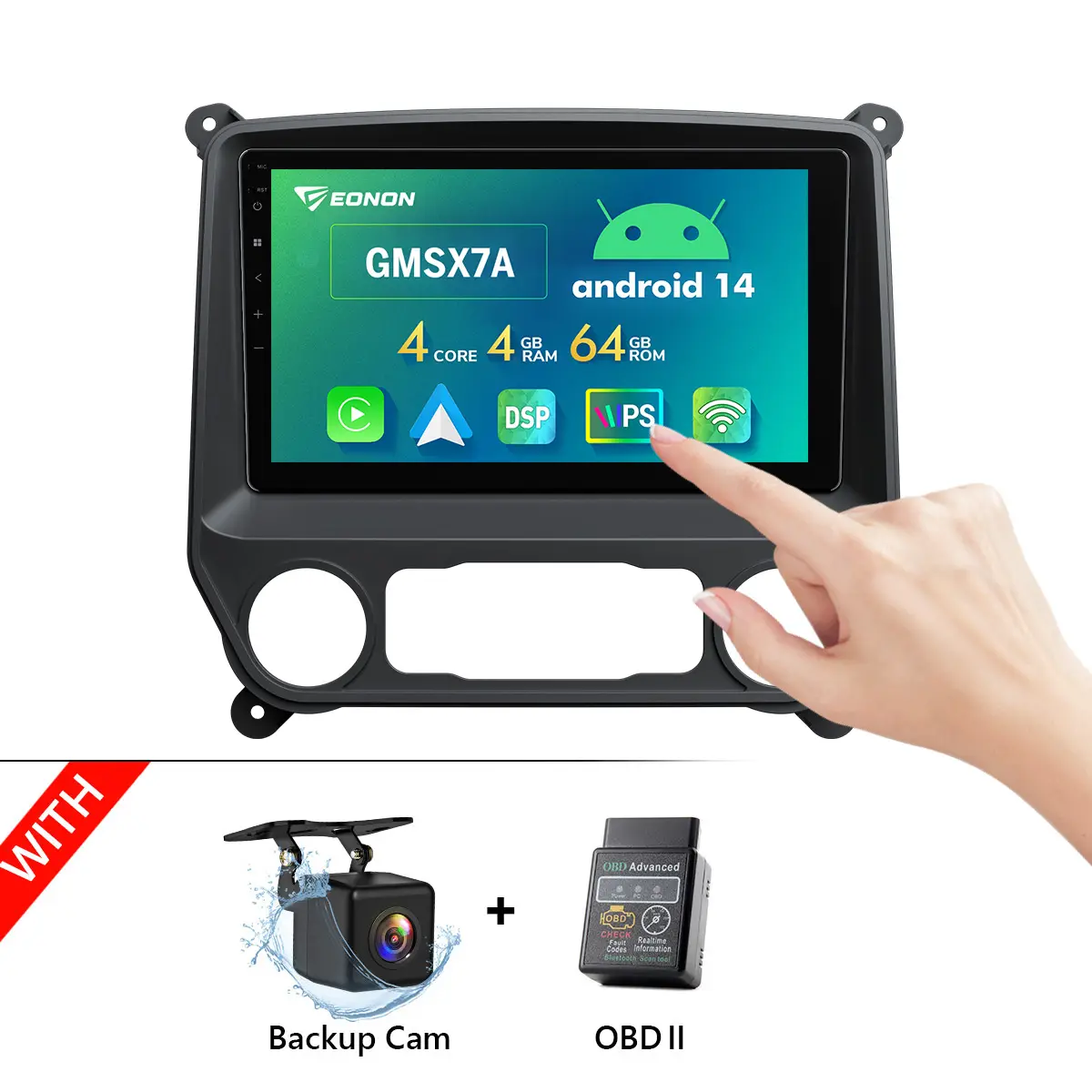 GMSX7A+OBDII+Backup Cam