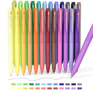 【Buy 2 Get Free Notebook】Four Candies Quick Dry Ink Colored Pens Set, Retractable Gel Pen, 0.7mm Medium Point,Vibrant Pens for Journaling,Planning & Note Taking,Comfort Grip Colorful Gel Pens for Planner Girls, School&Home Art Pen,girly office supplies