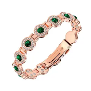 B Magnetic Copper Bracelet for Women Adjustable 3800 Gauss Healing Crystal Bracelet Summer Jewelry Mother’s Day Gift for Mom Wife Her Trending Must Have