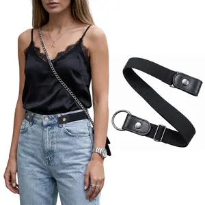 No Buckle Elastic Stretch Belts for Women Men,Adjustable Buckleless Belt Hook,Comfortable Invisible Belts for Jeans Pants,#SummerWins #DealsForYouDays