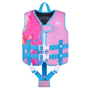 Gogokids Swim Vest for Toddler & Kid 1-2-3-4-5, Adjustable Swimming Vest for Kid Learn to Swim, Toddler Floaty with Removable Floats and Dual Secure Straps for Pool Beach Puddle, Summervibes