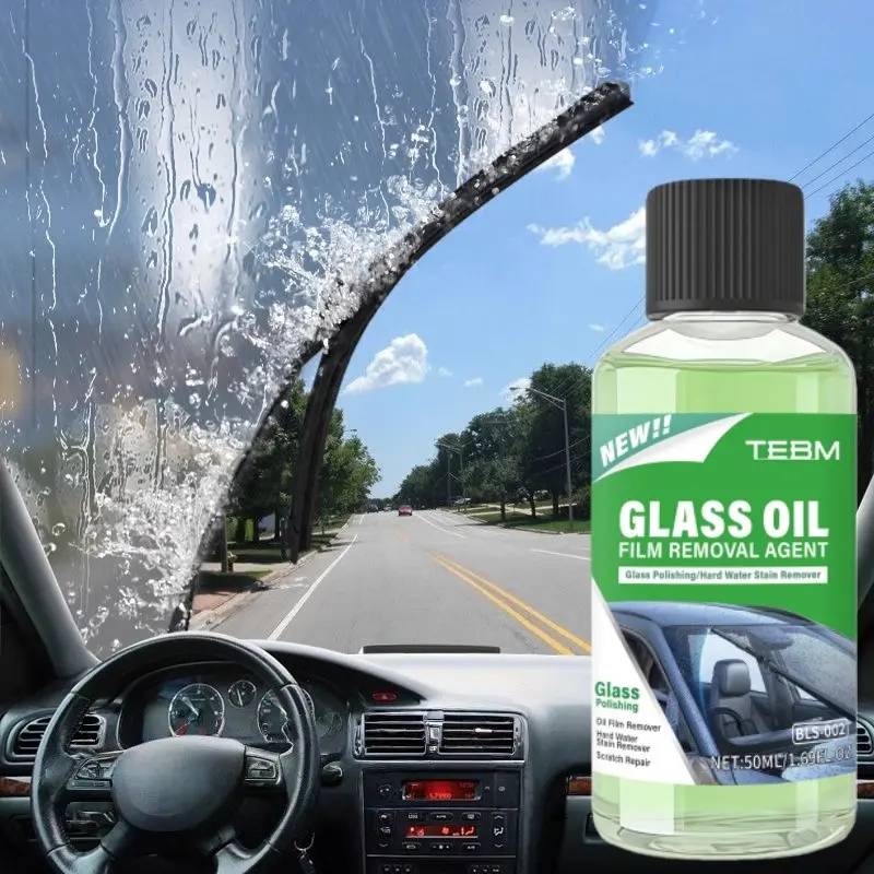 Multi-Functional Glass Oil Film Remover, Water Spot Remover For Glass, Concentrated Glass Water, Windshield Washer Fluids, Car Glass Polish, Waterproof Coating Cleaner, Clear Vision, Home & Car Use, Car Cleaning Supplies