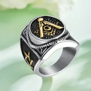 1pc Stainless Steel Punk Style Gun Metal Ring - European & American Hip-Hop Design, Men's Jewelry for Daily & Party Use, Holiday Gift for Friends, Punk Style Ring, Rings