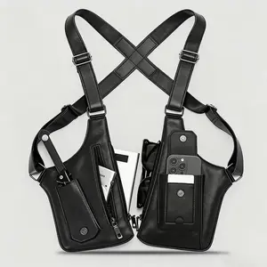 Premium Leather Adjustable Underarm Shoulder Bag for Men & Women Anti-theft Hidden Storage for Cell Phones & Outdoor Gear Versatile for Cycling Hiking & More