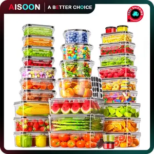 50 PCS Large Airtight Food Storage Containers 25 Containers & Lids Reusable Leak-Proof Stackable BPA-Free Snackbox