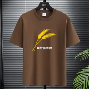 Summer heavyweight pure cotton short sleeved T-shirt with men's loose base, trendy brand T-shirt, available in multiple colors, men's and women's round neck simple top, unisex