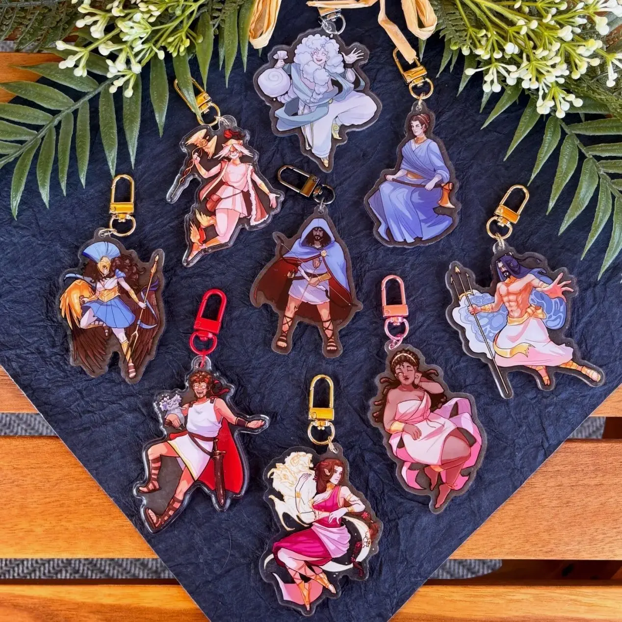 Acrylic Epic Odyssey Odysseus Penelope Circe Posideon Hermes Calypo Aeolus Athena Keychain