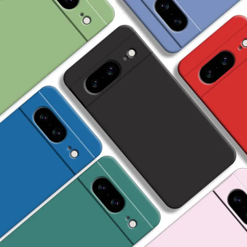 For Google Pixel 8 Case For Pixel 6A 7A 8A 6 7 8 Cover Original Liquid Silicone Rubber Shockproof Bumper For Pixel 6 7 8 Pro