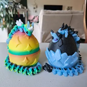 Rubi and Rose - Fantasy Dragon With Egg