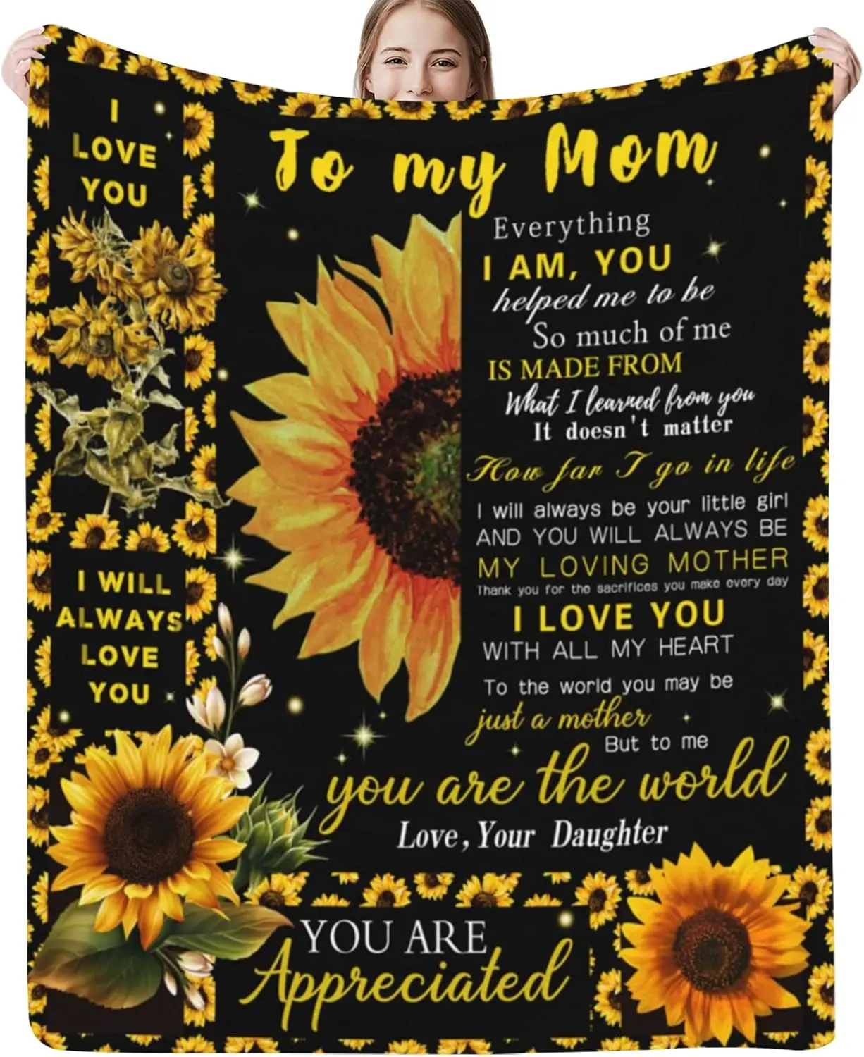 Printed Flannel Blanket Throw - 40x50 in Soft Fluffy, Anti-Static, Wrinkle-Resistant, Vibrant Design Lightweight Blanket for Adults, Couples, Living Room, Bedroom, Mother's Day Gift for Mom, Soft Fluffy Blanket