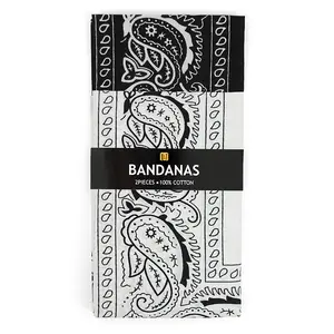 Cotton Bandana Black & White Duo Pack