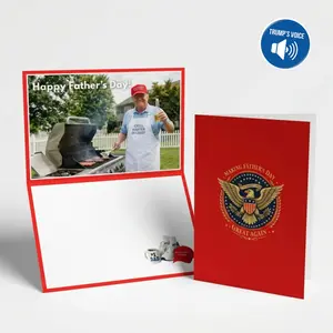 Trump Talking Father's Day Card 5x7 Greeting Card Funny Built in Audio Message Premium Quality