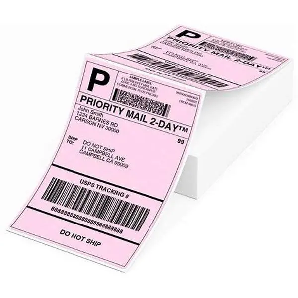 4x6 Thermal Shipping Labels – 500 Pink Labels for Shipping, Mailing & Barcode Printing