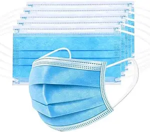 100 Packs Blue Disposable Face Masks,3-Ply Breathable Mask For Adults, Unisex Design, Fashionable Design, Great For Outdoors, Home, Office, School