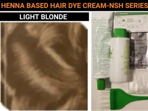 Dye Gray Hair Light Blonde-Chocolate Blonde-Honey Blonde-Golden Blonde and Ultra Blonde with Henna Hair Dye Cream Kit or Change your Hair Color-Permanent Long Lasting Hair Dye Colors-Silicone Free-Organic-Suitable for Women-Men-All Genders