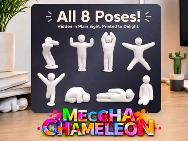 Mecca Chameleon Statue Figurine, Home Decor Accent for Living Space
