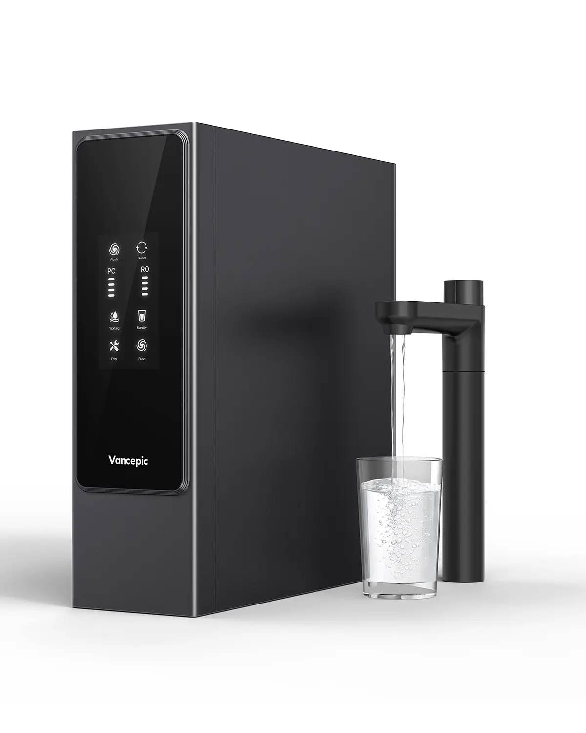 Vancepic Under Sink Reverse Osmosis Water Filter System,0.42 GPM High Flow 600 GPD Tankless RO System,2:1 Pure to Drain Ratio, 95% TDS Removal, Space-Saving Design with Faucet, NSF/EPA Standards V600