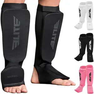 MMA Shin Pads for Muay Thai and Kickboxing, Protective Shin Guards with Instep Guard for Sparring and Training, for Adults, Kids, and Youth