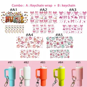 10 in 1 DIY Craft Kit, Includes 5 Mini Travel Mug Keychains & 5 UV DTF Nurse Design Stickers, Perfect Gift for Medical Students & Nurses, Gifts for Nurses