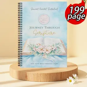 Journey Through Scripture - 113-Page One-Year Bible Reading Plan for Adults & Beginners, Daily Reading Guide with Reflection Space for Faith Growth