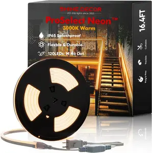 Neon LED Strip Light Flexible Waterproof LED Neon Rope Lights 3000K Warm White Strip Lighting for Indoor Outdoor