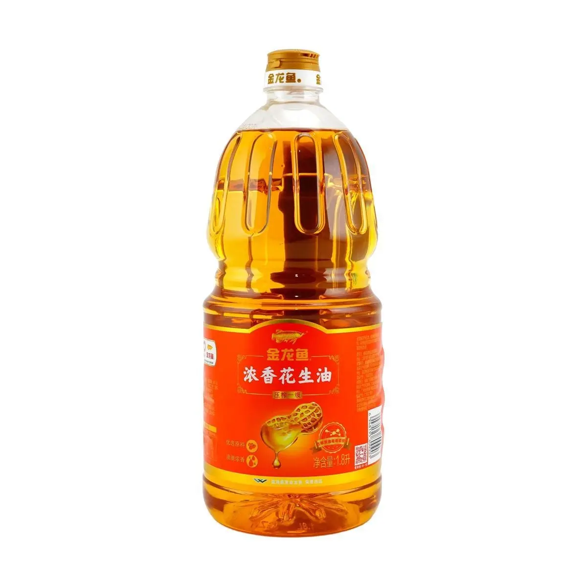 JINLONGYU Premium Peanut Oil 1.8L - Rich Flavor for Cooking & Frying