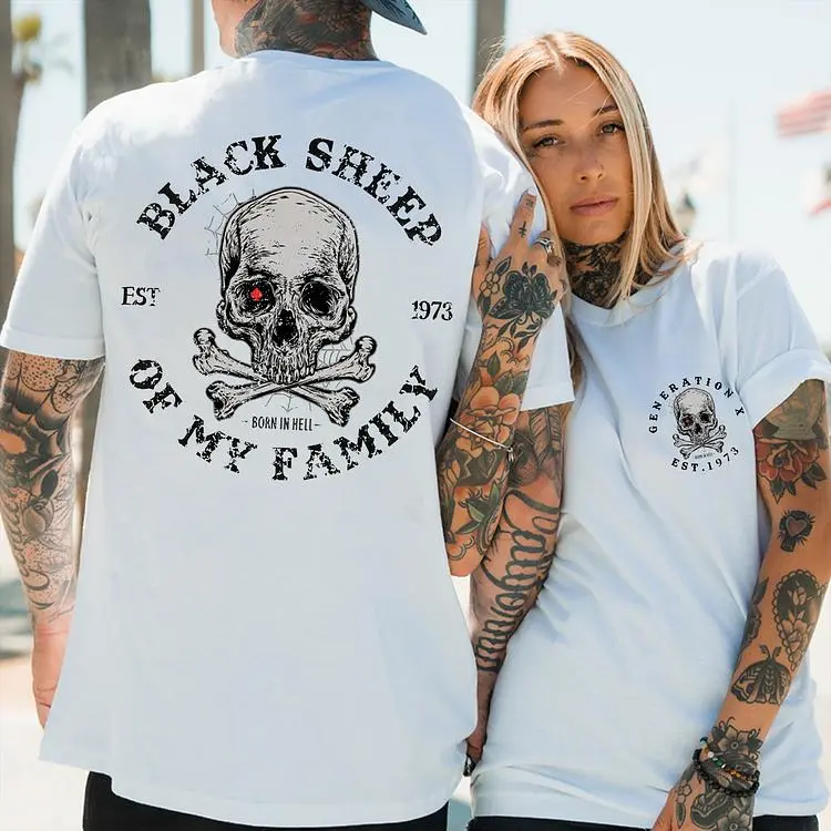 Black Sheep Of Family Shirt Men Graphic T-Shirt , Short Sleeve Printed Graphic Shirt, Cotton Tee Shirt Casual Streetwear, Sweatshirt,Streetwear Human,Men's Casual Crew Neck T-Shirt, Menswear, Gift for Husband,  Unisex