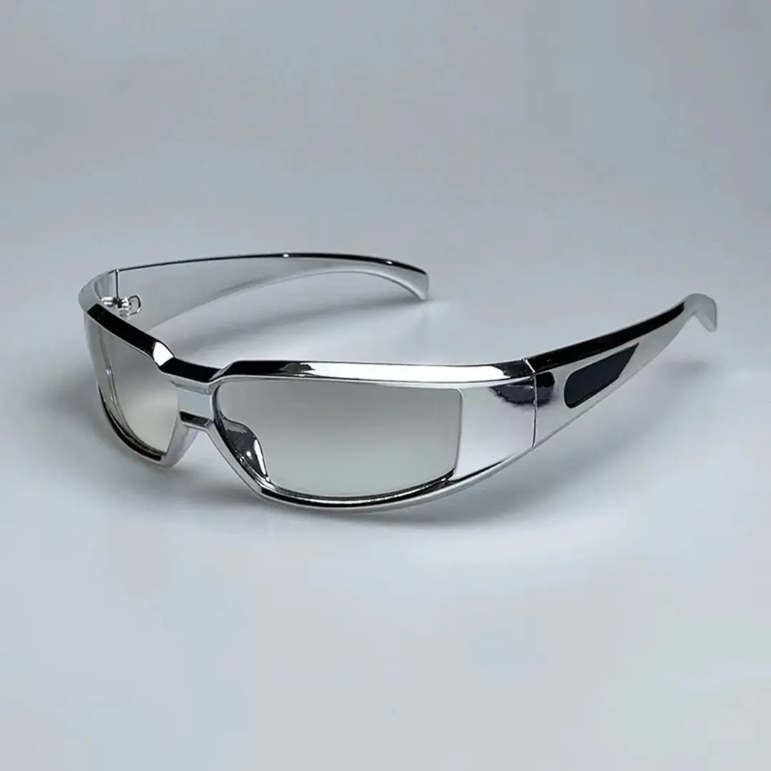 2025 Year-end Sale: Trendy Square Sunglasses, Full Rim TR90 Nylon Frame, Glitter Finish, Polarized Reflective Lens, Cyberpunk High-tech Design, Unisex Fashion Eyewear, Sunglasses For Women, Men's Sunglasses,summer outifit,travel essentials