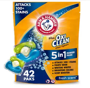 OxiClean 5-in-1 Laundry Detergent Power Paks, 42 Count (Packaging may vary)