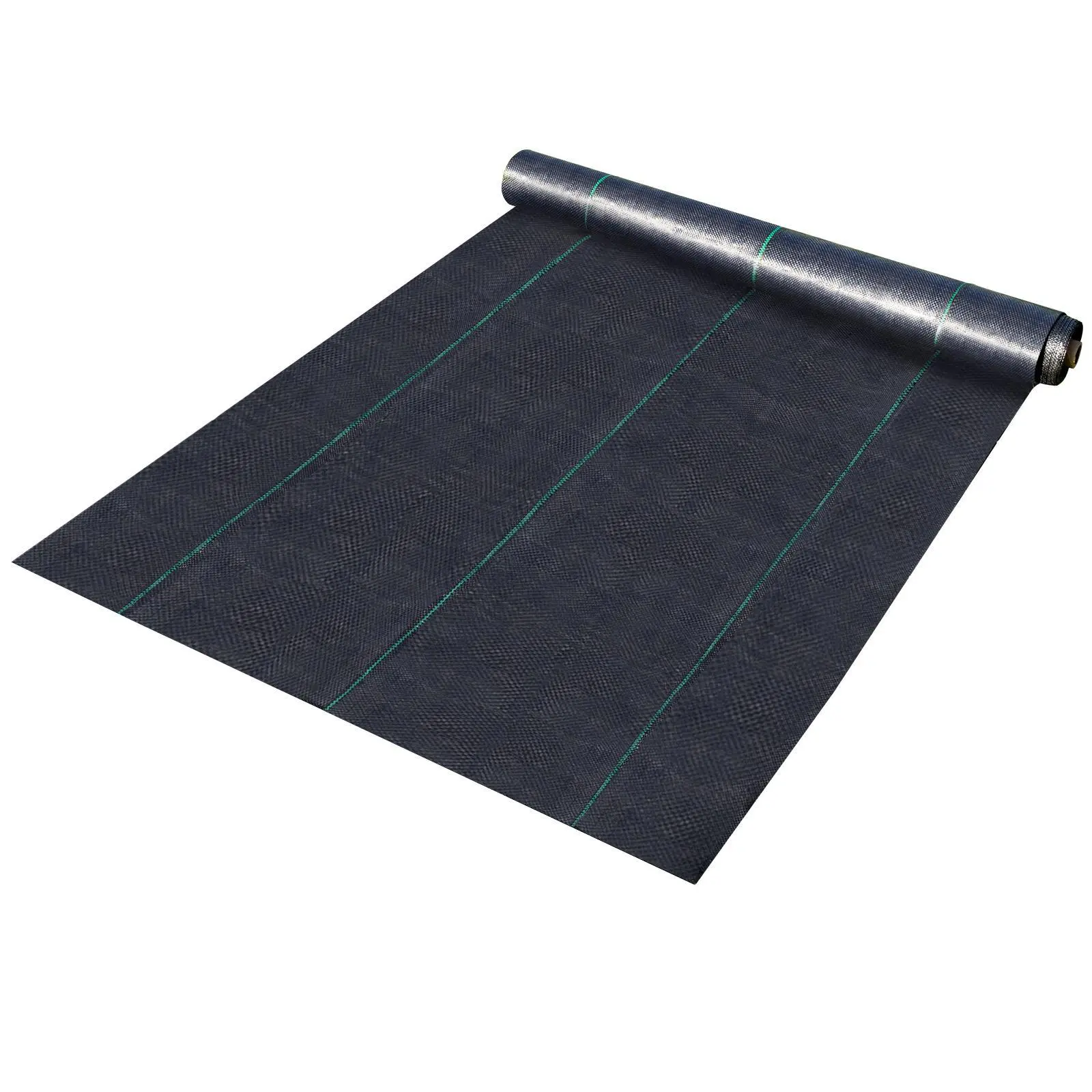 【Summerfinds】VEVOR 3FTx50FT 5OZ Premium Weed Barrier Fabric Heavy Duty,  Woven Weed Control Fabric, High Permeability Good for Flower Bed, Geotextile Fabric for Underlayment, Polyethylene Ground Cover
