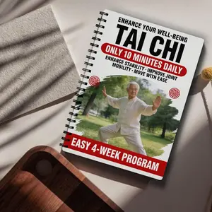1pc Tai Chi Practice Manual for Seniors and Beginners 5.5x8.3 Inch Spiral Notebook, Progressive Daily Exercises, Gentle Tai Chi Movements and Learner Practice Guide, Suitable for Beginners, Seniors, and Tai Chi Enthusiasts, Spiral Coil Notebook