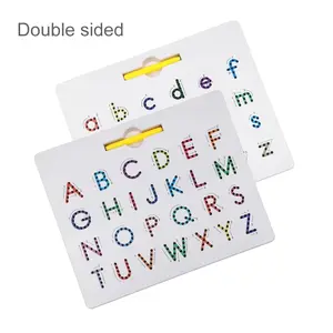 2-in-1 Double-Sided Magnetic Letter Tracing Board – Montessori ABC Learning board for Toddlers, Alphabet Writing Practice Board with Uppercase & Lowercase Letters, Educational Preschool Sensory Travel Toy for Kids Ages 3-5