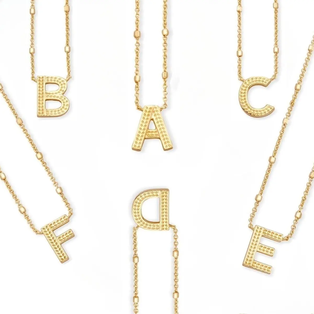Kendra Scott Letters A-Z Pendant Necklace for Women, Fashion Jewelry, 14k Gold-Plated Brass