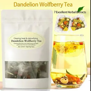 Dandelion Wolfberry Tea - Supports Kidneys & Liver Health with a Natural Blend of Seven Herbal Ingredients 120g per bag Kidney detoxification