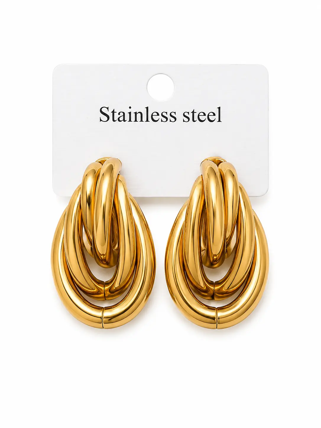 18k Gold-Plated Stainless Steel Knot Earrings