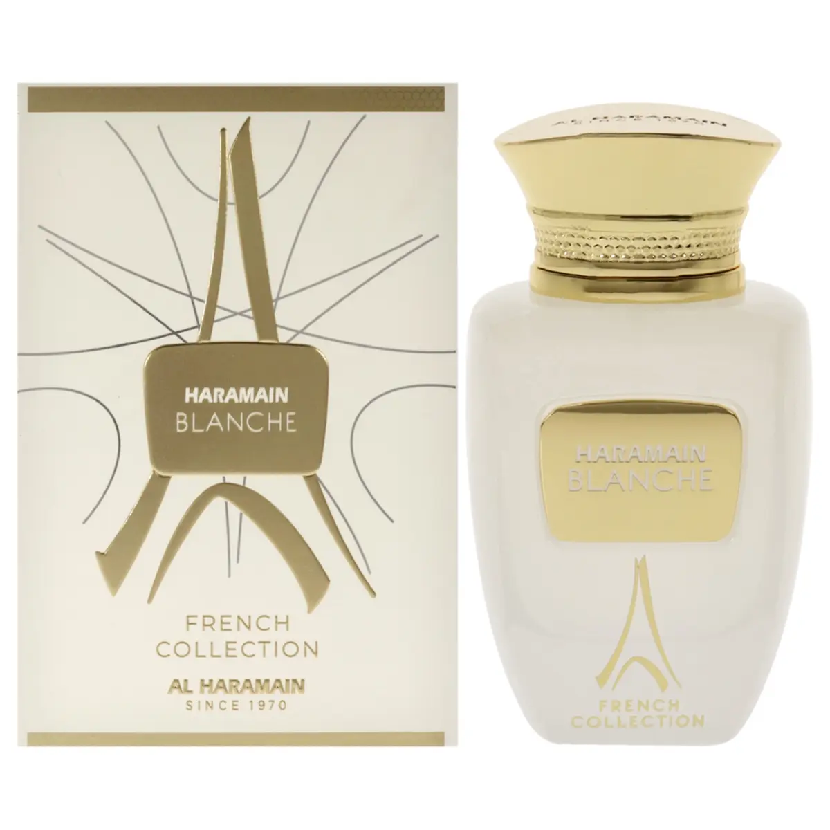 Al Haramain Blanche French Collection I0138234 3.3oz Unisex Eau de Parfum Spray - 2017 Launched, Floral Rose, Wood, Citrus, Lemon, Fruity, Lavender, Jasmine Blend Scented Beauty & Personal Care Fragrance, Edp Spray