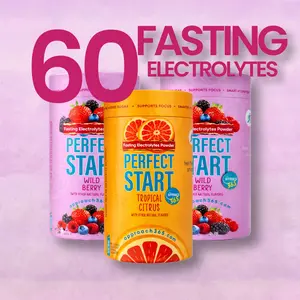 Perfect Start Electrolyte Powder Bundle – 3 Pack (2 Wild Berry + 1 Tropical Citrus) | Sugar-Free Hydration Sticks