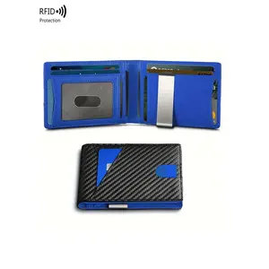 Father's Day Gifts, Men's Minimalist Carbon Fiber CardHolder, RFlD Blocking Card Holder, Slim Wallet, CompactDesign Card Protector for Daily & Travel Use, Rfid Card Holder, Rfid Card Slots, Christmas Gift, Valentine's Day Gift, Ideal Gift