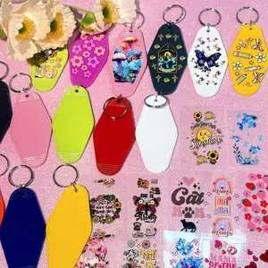 Cartoon 50pcs UV DTF Wrap Keychain and Stickers