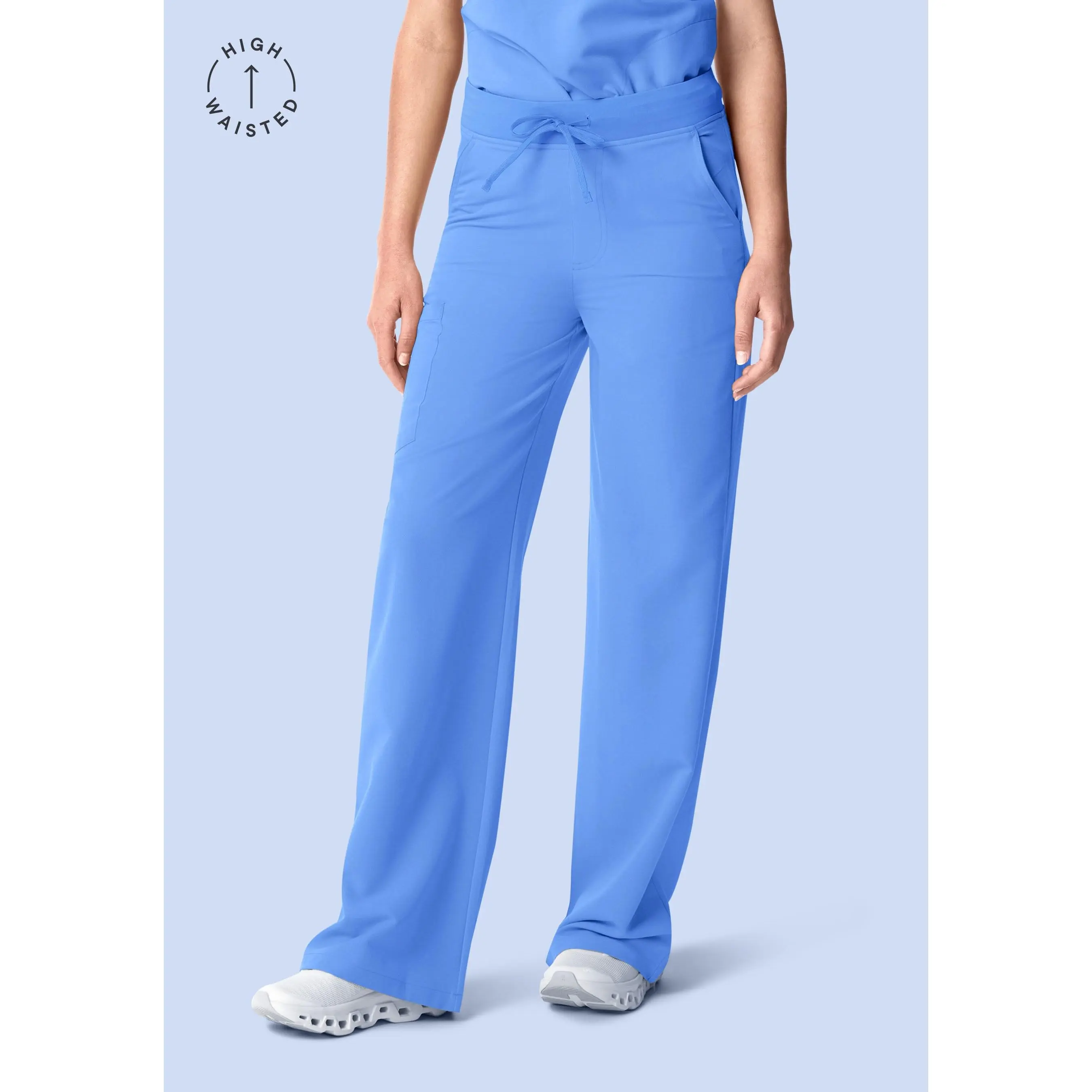 High Waisted Wide Leg Ceil Blue