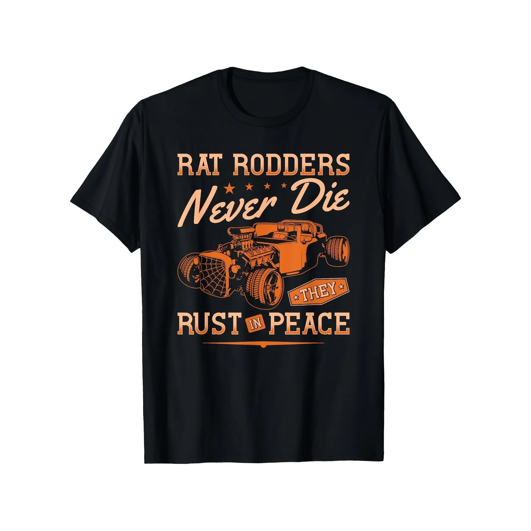 [100% Cotton] 100% Cotton LocalRat Rodders Never Die, Vintage Rat Rod T-Shirt Vintage T-Shirts Graphic 100_ Pure Cotton 180g Fabric Weight Regular Size S-XXXL