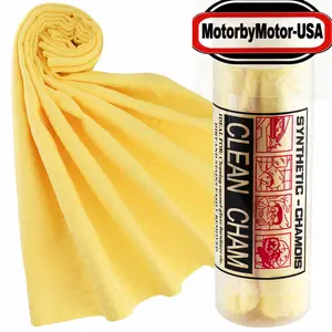 【Stock Up Deals】Clean Cham Premium PVA Chamois Cloth 26x17 Inch Super Absorbent Towel for Car Drying Glass Shower Kitchen Tiles Fast Streak-Free Reusable Ultra Soft