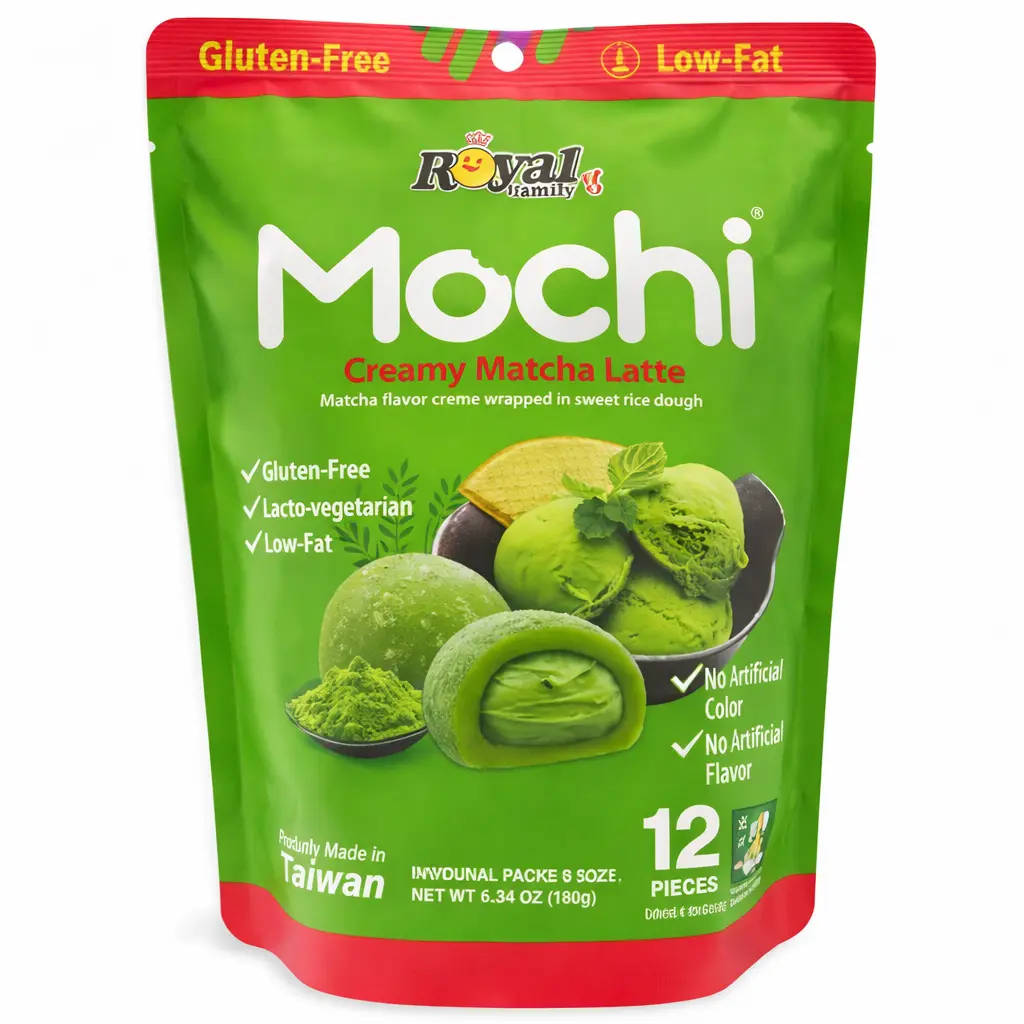 Royal Family Mochi Matcha Latte- 6.34 oz – Taiwanese Mochi Candy