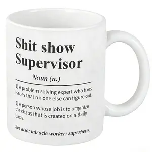 Sh*T Show Supervisor Mug, Gift For My Boss, Team Manager Gift, Director Gift, Boss Thank You Gift, 15 oz Ceramic Coffee Cup