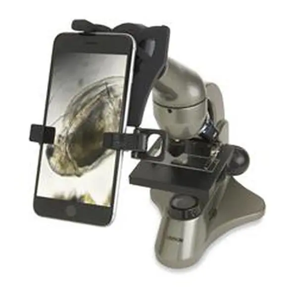 Student Compound Microscope (40x-400x Magnification) with Metal Universal Digiscoping Adapter for Android Cellphone, Smartphone Camera, Educational Office Supplies Accessory