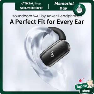 soundcore V40i by Anker, Open-Ear Headphones, Clear Design, Lidless Case, 4 Adjustable Positions for Every Ear Size, Richer Bass, IP55, 21H Playtime, AI Clear Calls, Bluetooth 5.4, App Control #DealsForYouDays, #summerwins