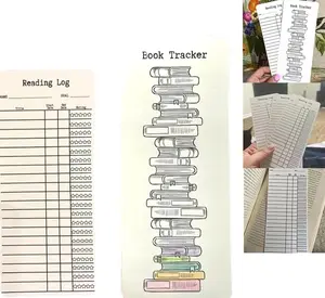 (25）Reading List Bookmark - Reading Log, Library Card Bookmark, Fun & Creative Book Accessories for Reading Lovers, Libraries Cards Book