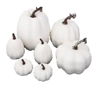 7pcs Artificial Foam Pumpkins, Fall Harvest Decor, DIY Craft Supplies for Festive Home & Party Use