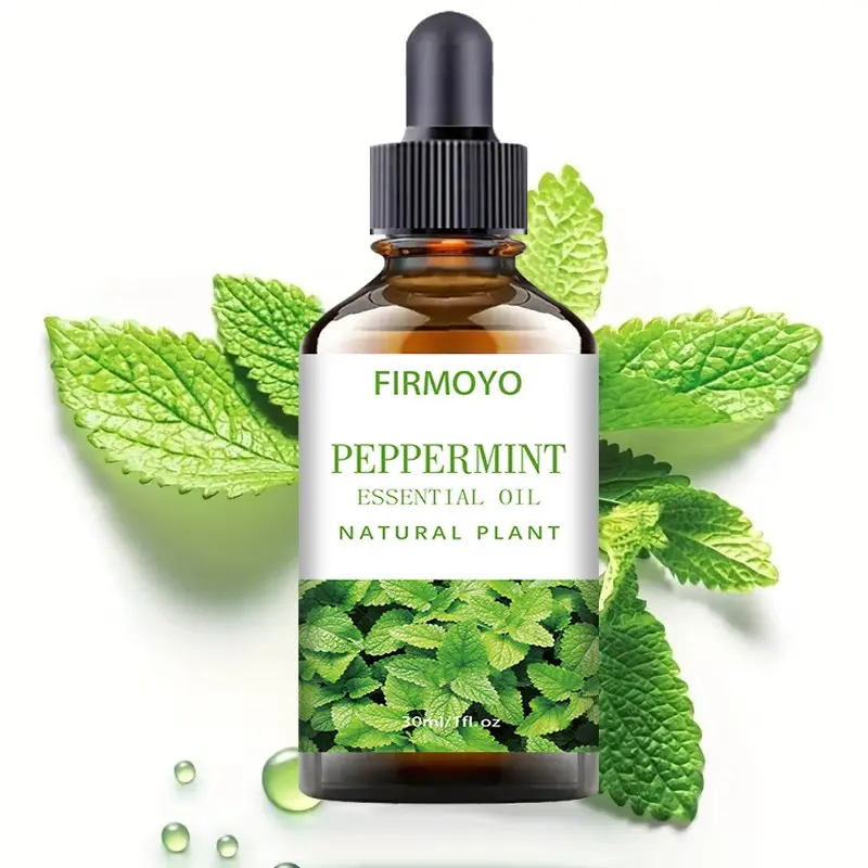Natural Peppermint Essential Oil, 1.01 fl oz – Alcohol-Free; Suitable for Hair, Skin, and Nail Care | Moisturizing and Relaxing, Aromatherapy, Hypoallergenic, Suitable for All Skin Types, Scented Oils